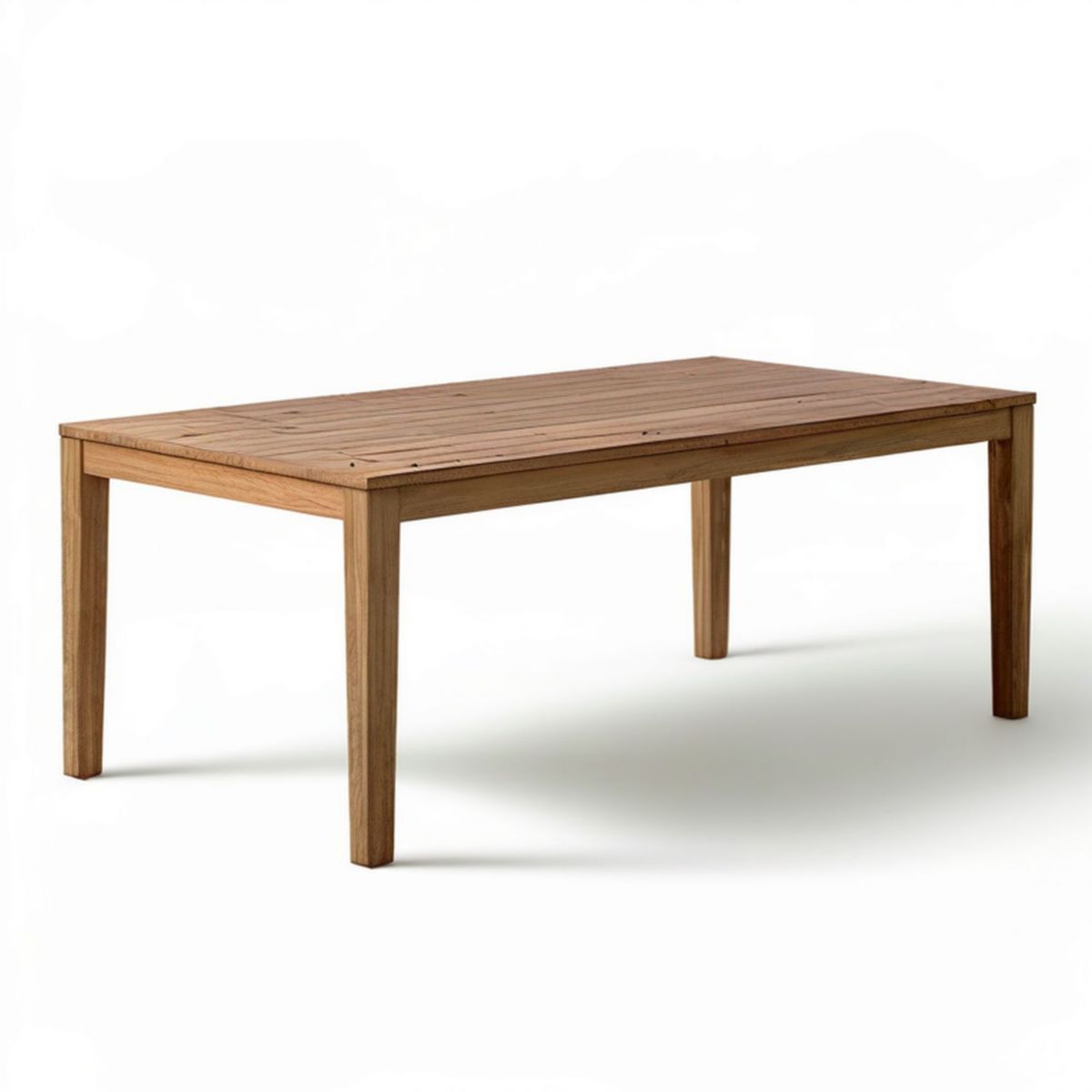 Prostokątny stół z litego drewna 180 x 90 x 75 cm Brązowy