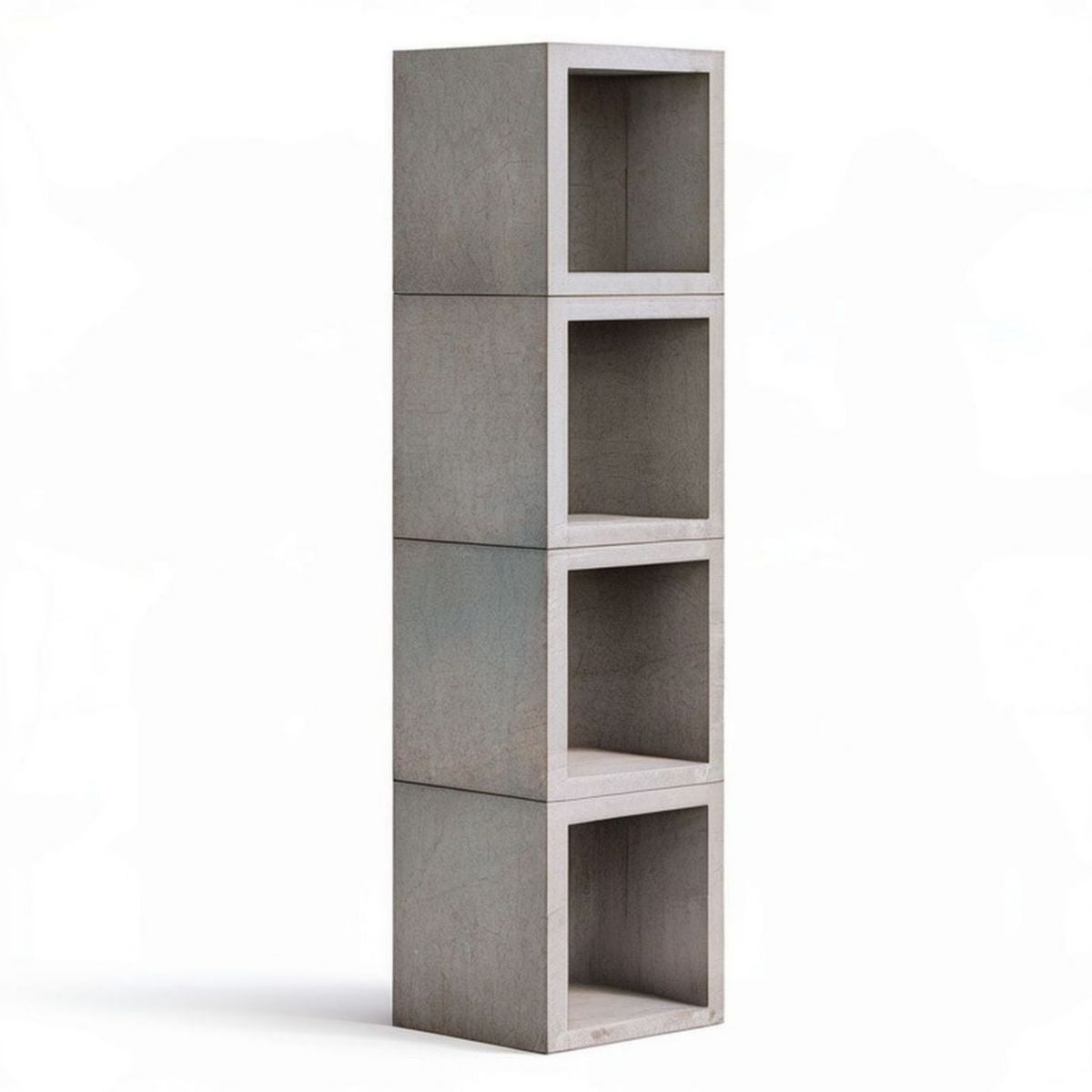 Regał na książki 40 x 35 x 160 cm w kolorze szarego betonu z laminowanej płyty wiórowej