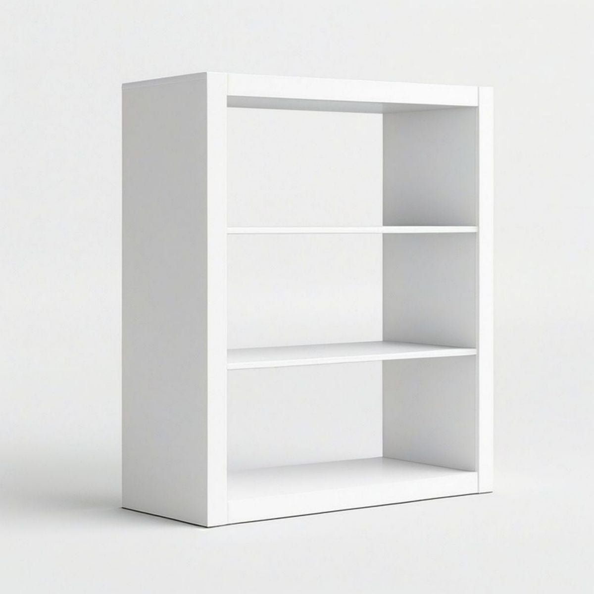 Biały regał z 3 półkami z płyty wiórowej 60 x 24 x 100 cm